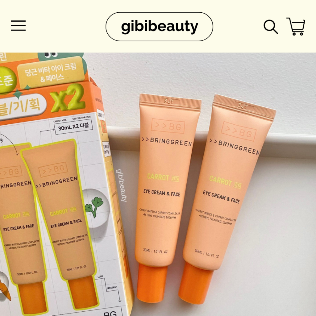 Kem mắt BRING GREEN Carrot Vital Eyecream & Face