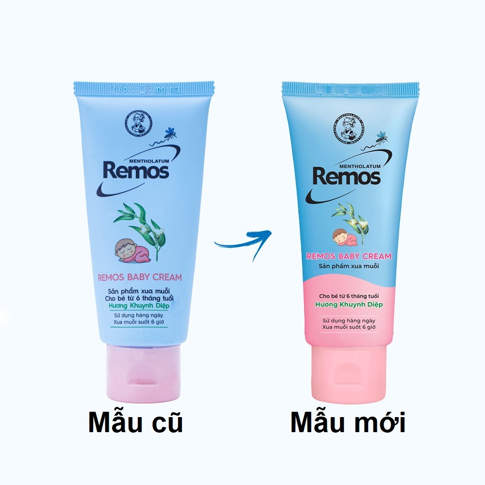 Kem bôi REMOS BABY tuýp 70g sản phẩm xua muỗi cho bé từ 6 tháng tuổi