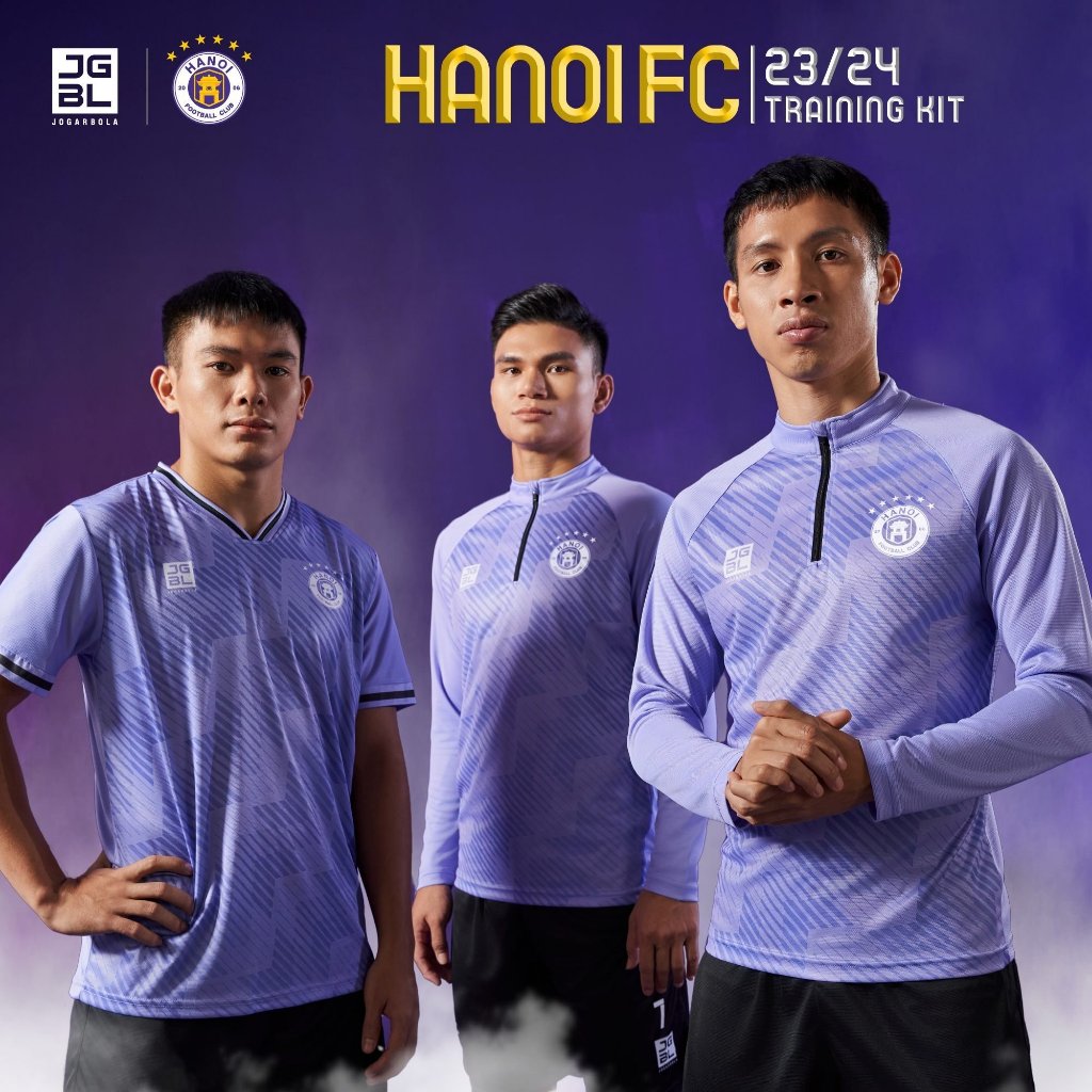 Bộ quần áo tập luyện ngắn tay CLB Hà Nội V-League 2024