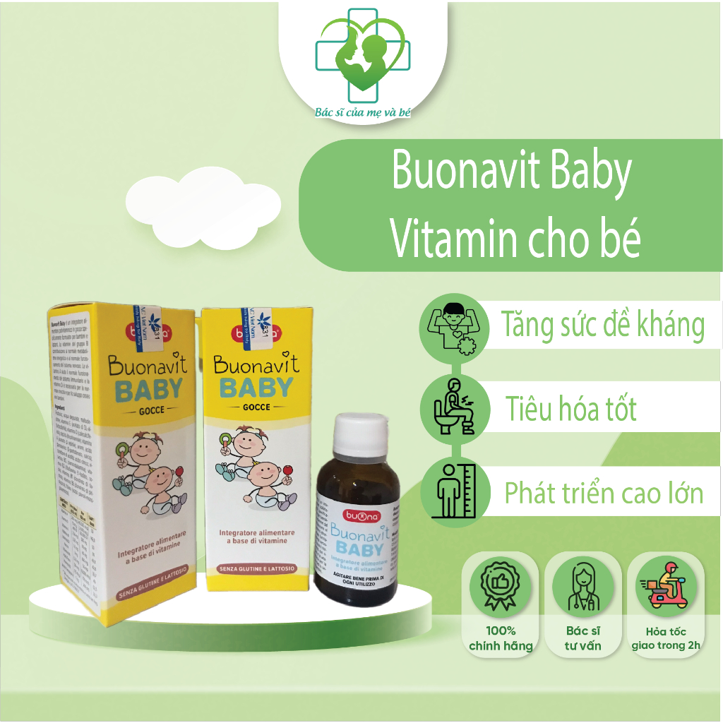 [Chính Hãng]  Vitamin tổng hợp nhỏ giọt Buonavit Baby ....
