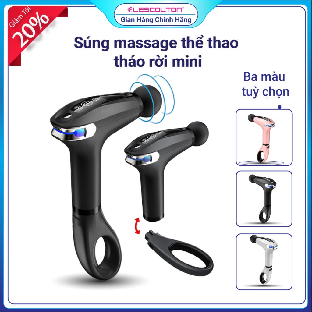 Máy massage cầm tay Lescolton T SPORT mát xa toàn thân tay đấm lưng giảm đau cơ cầm tháo rời tiện lợi 8 cấp độ