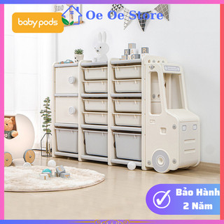 Tủ đựng đồ cho bé cao cấp chất liệu an toàn, Kệ đựng đồ chơi cho bé nhiều tầng siêu dễ thương - Oe Oe Store