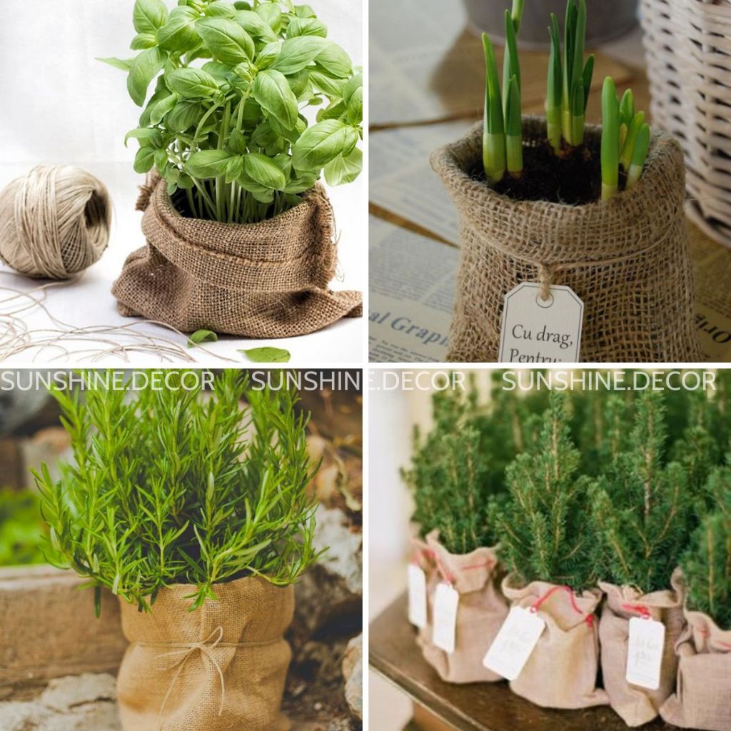 Túi Vải Bao Bố Túi Đay Trồng Cây Đựng Đồ Dùng Trang Trí Decor