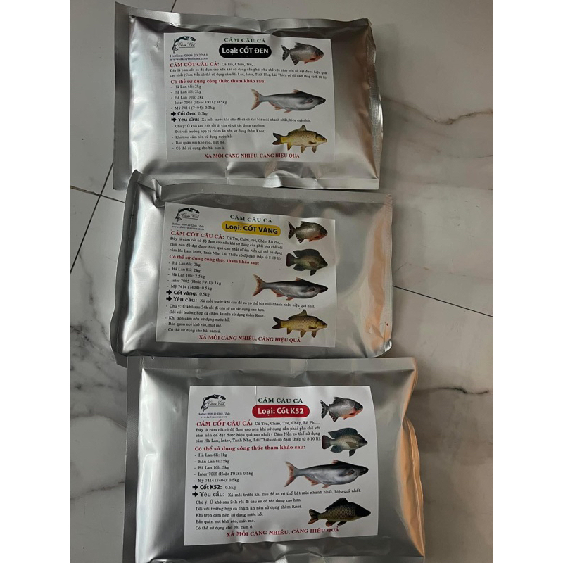 cám cốt câu cá k52/ vàng/ đen