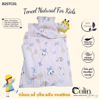 Bộ chăn ga gối cho bé gái đi học mẫu giáo lụa Tencel Modal tự nhiên - mềm mịn mát lạnh thoáng khí