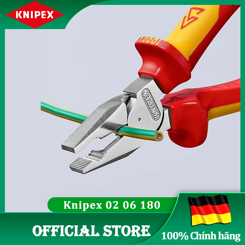 Kìm Đa Năng 180mm Cách Điện 1000 Volt Knipex 02 06 180