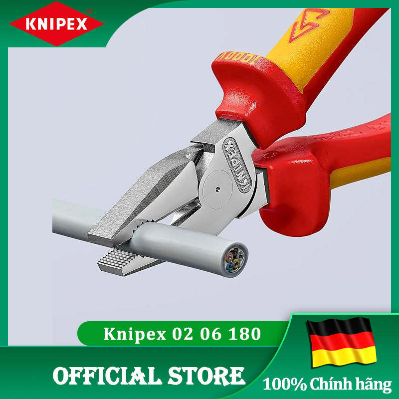 Kìm Đa Năng 180mm Cách Điện 1000 Volt Knipex 02 06 180