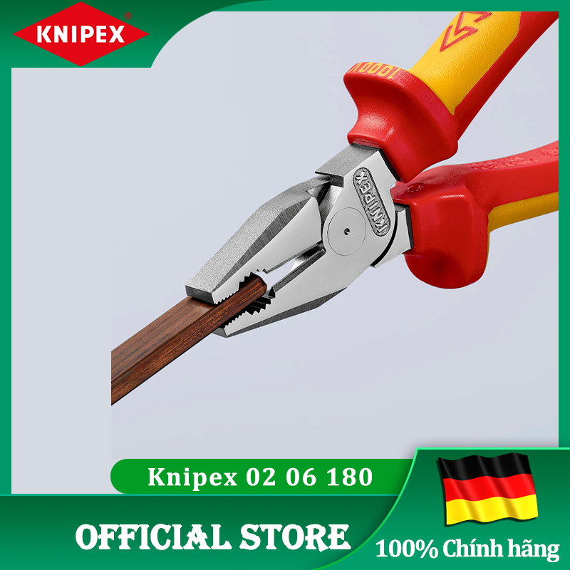 Kìm Đa Năng 180mm Cách Điện 1000 Volt Knipex 02 06 180
