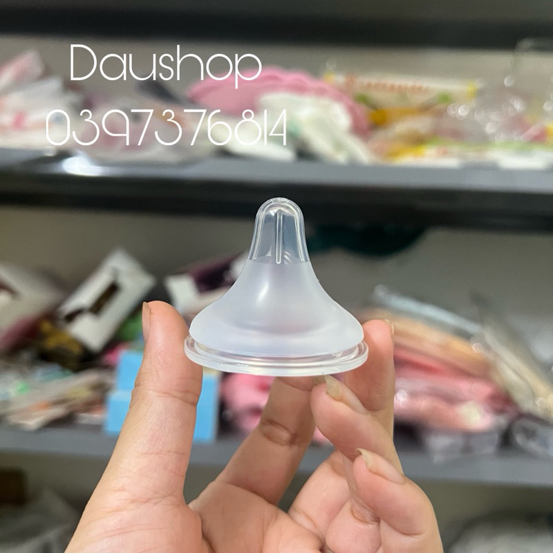Núm ti SIÊU MỀM cổ rộng, cổ hẹp đủ size S/M/L/LL thay thế cho bình Pigeon, Lansinoh và các loại bình khác