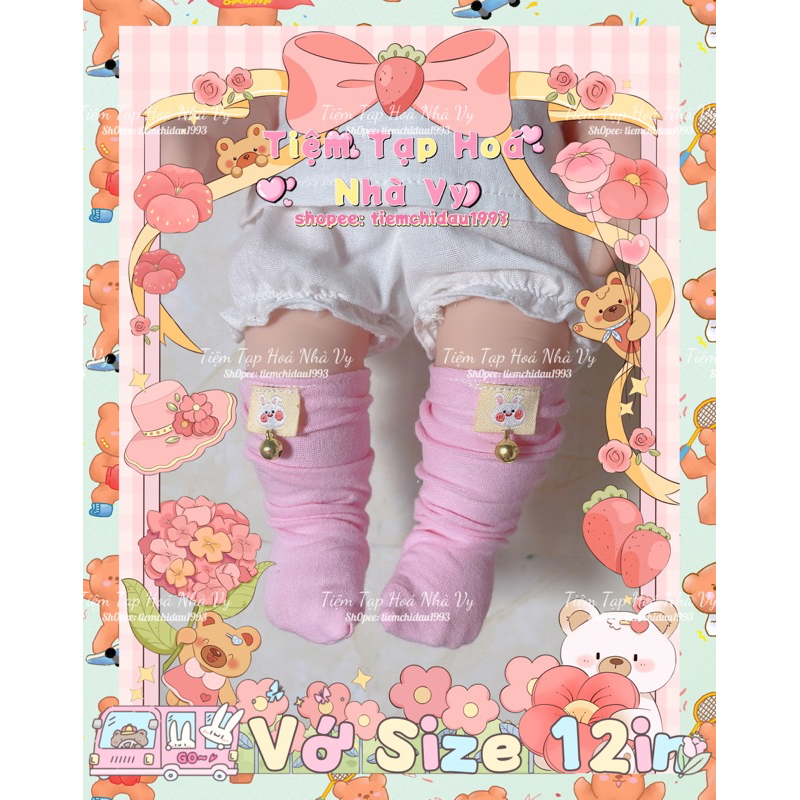 🧸Vớ Chân Size 12in ~ Stock For Doll 12inch🩷🩵🩷🩵