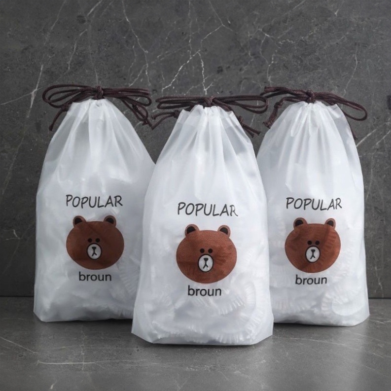 Màng bọc thực phẩm TÚI BÓNG GẤU  có chun co giãn có thể tái sử dụng - Đặng Ngoan Shop