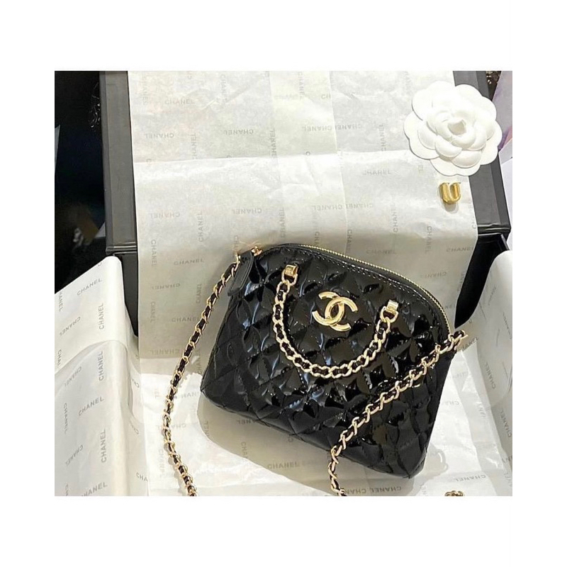 Túi Xách Nữ Mini  Cha neo Hến Da Dóng Dây Pha Xích