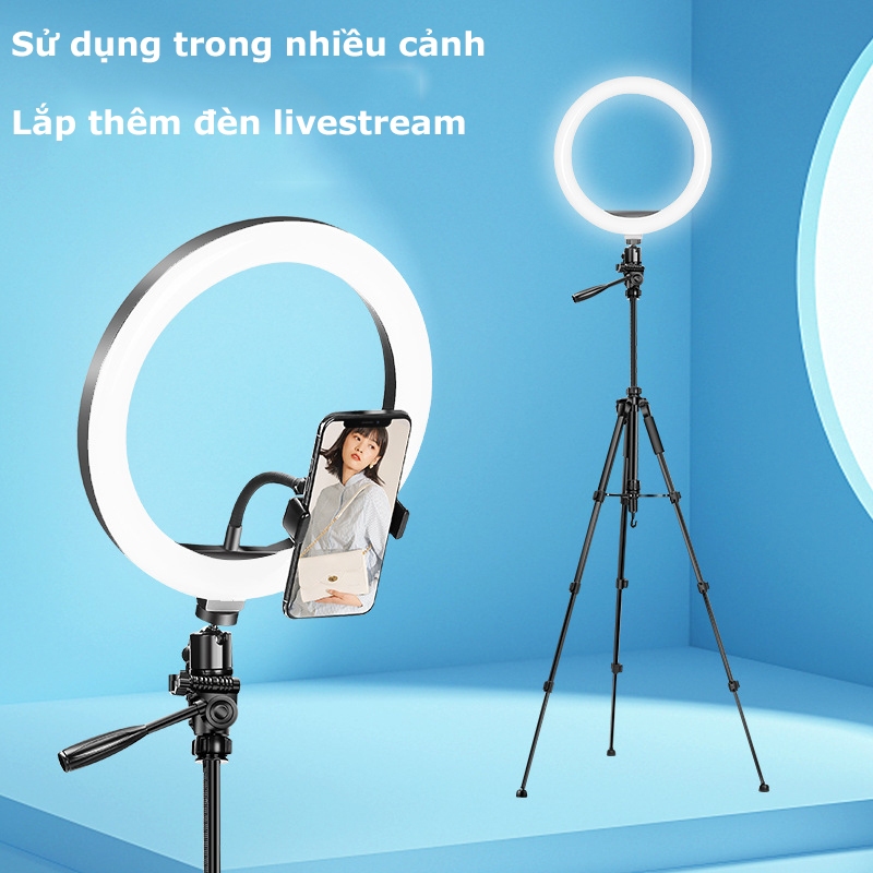 Tripod Điện Thoại Kiêm Chân Máy Ảnh 360 Độ 3 Chân Đa Năng, Điều Chỉnh Cao Thấp, Thiết Kế Chắc Chắn Cao 170cm - HOLOCOM