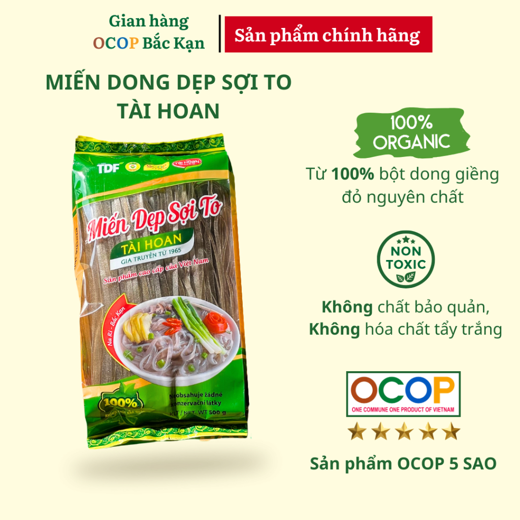 Miến Dong Tài Hoan ăn lẩu sợi to loại 500g