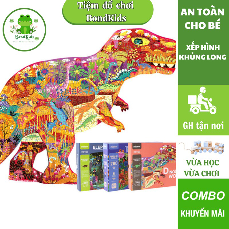 Tranh ghép nhiều mảnh khủng long Mideer-shop JamesBond Kids
