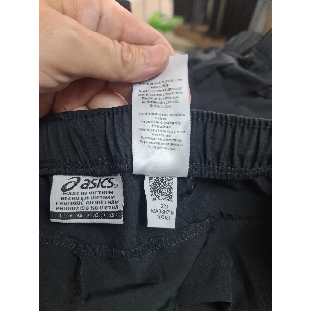 Quần short thể thao tennis A.sic$ chính hãng, lưng thun có dây cột, ống xẻ bên đùi, túi sau có khóa kéo/ size M L XL