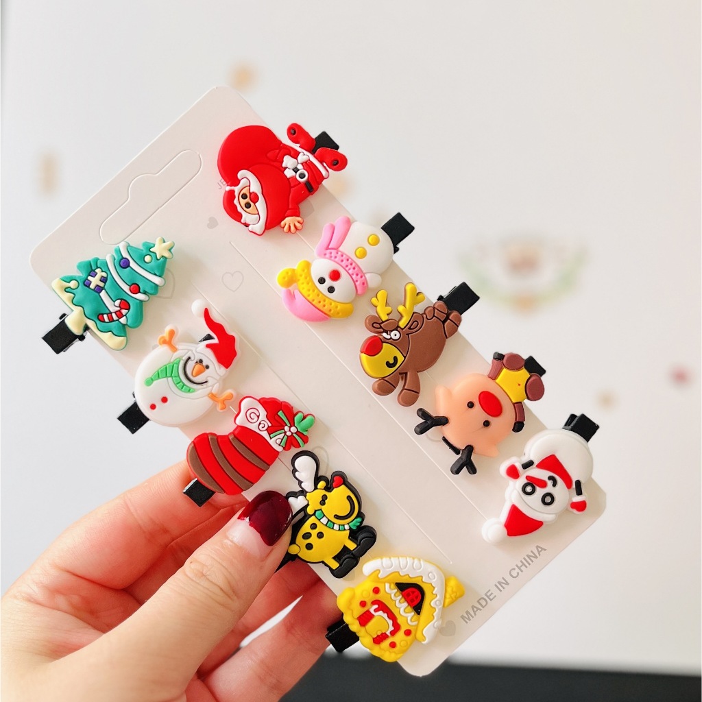 Set 10 Kẹp Tóc Noel Cho Bé Siêu Cute