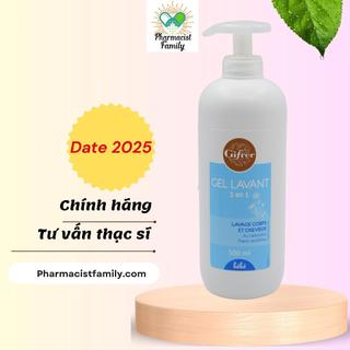 Sữa tắm gội  Pháp cho bé 2 trong 1 Gifrer Gel Lavant 500ml, an toàn, dịu mát hương hoa cúc - Date xa