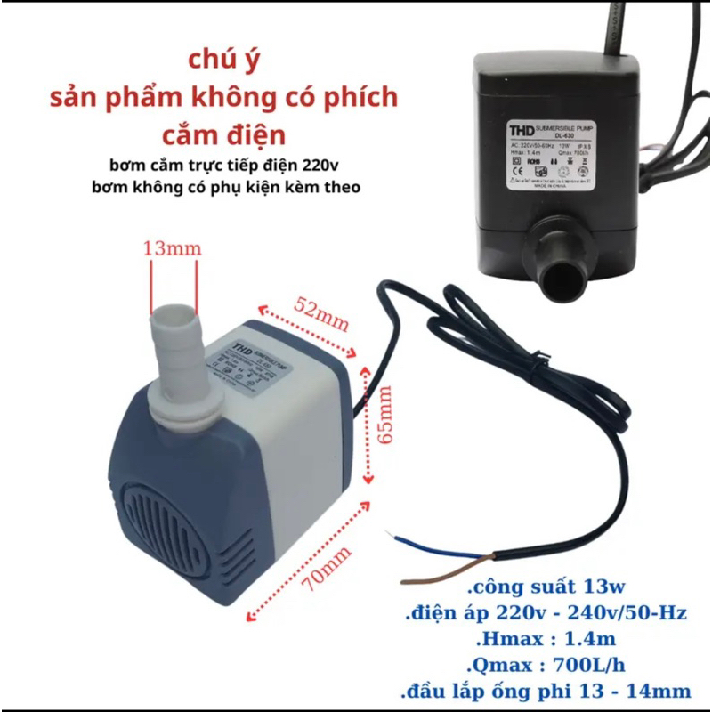 Bơm quạt điều hòa 18w 4w 8w 13w 13w 16w 25w /220v cho quạt làm mát - bơm quạt nước