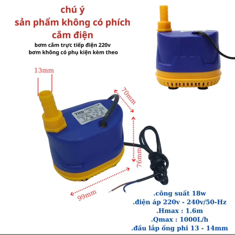 Bơm quạt điều hòa 18w 4w 8w 13w 13w 16w 25w /220v cho quạt làm mát - bơm quạt nước