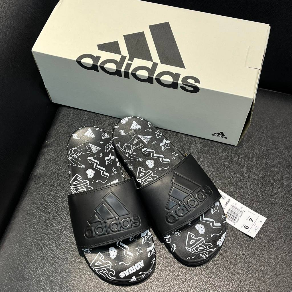 Dép Chính Hãng Adidas ADILETTE COMFORT Shop Xám Store