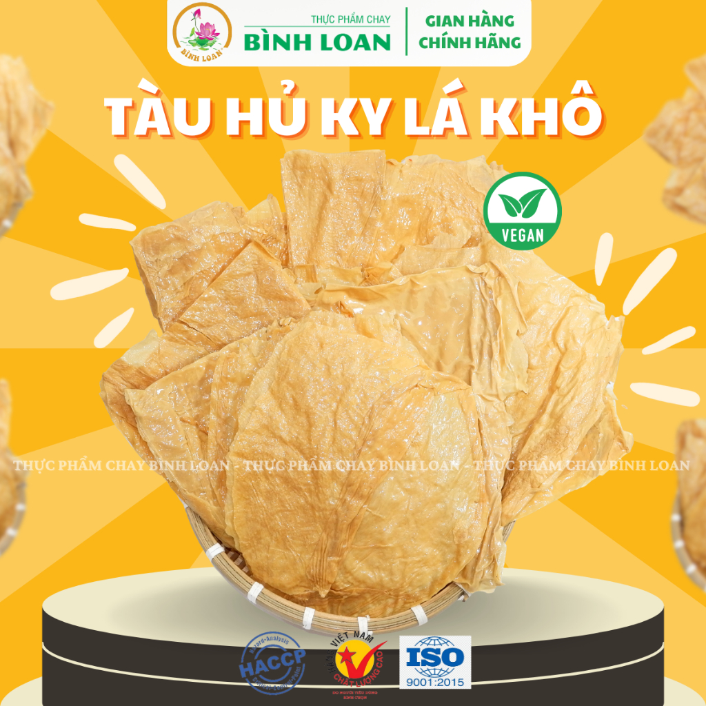 Tàu Hủ Ky Lá Khô - Váng Đậu Lá Khô, Phù Trúc Lá Khô - Thực Phẩm Chay Bình Loan - Túi 250g/gói