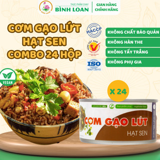 Cơm gạo lứt hạt sen - tàu hủ ky, phù trúc, váng đậu, ăn liền - giàu dinh dưỡng - thực phẩm chay bình loan