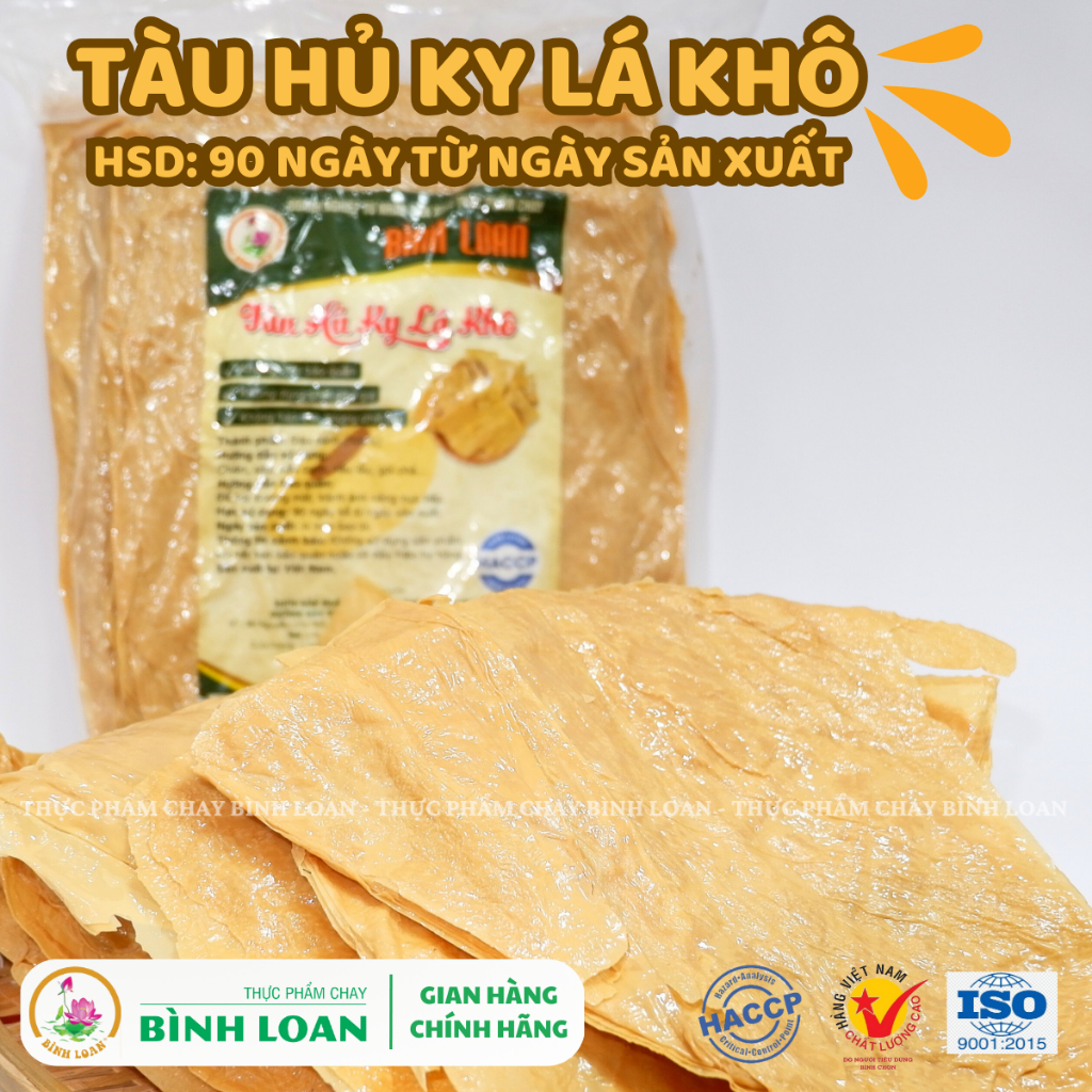 Tàu Hủ Ky Lá Khô - Váng Đậu Lá Khô, Phù Trúc Lá Khô - Thực Phẩm Chay Bình Loan - Túi 250g/gói