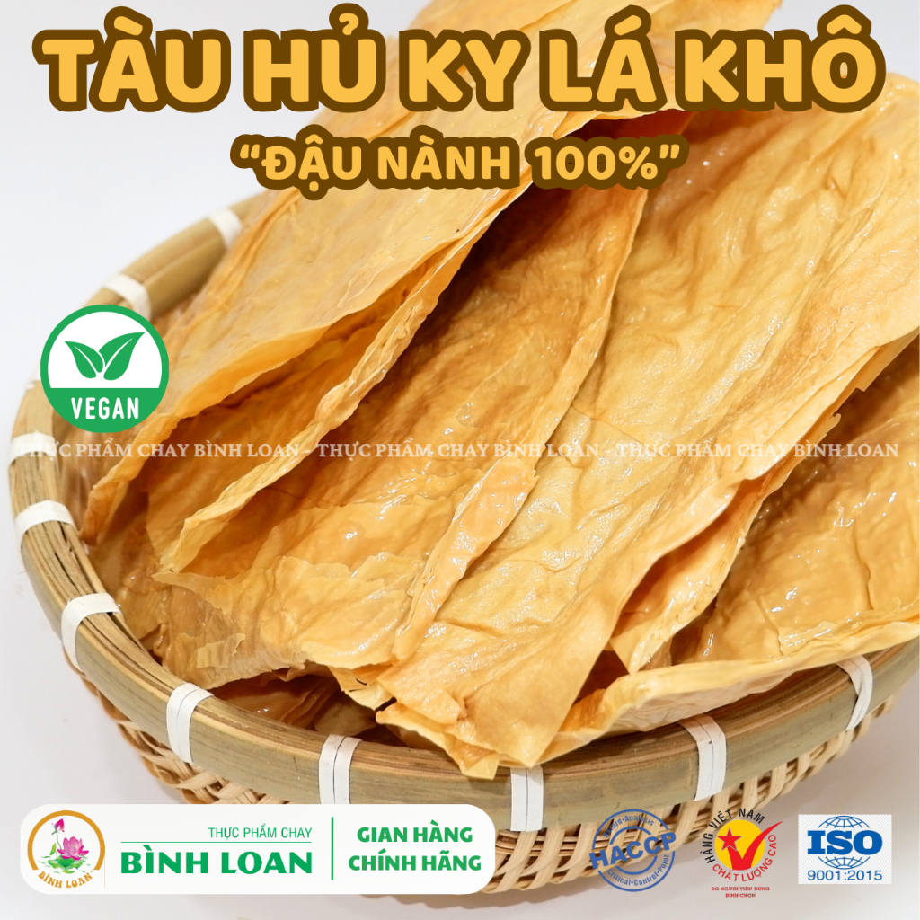 Tàu Hủ Ky Lá Khô - Váng Đậu Lá Khô, Phù Trúc Lá Khô - Thực Phẩm Chay Bình Loan - Túi 250g/gói
