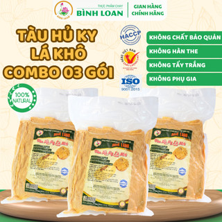 [Combo 03 gói] Tàu Hủ Ky Lá Khô - Váng Đậu Lá Khô, Phù Trúc Lá Khô - Thực Phẩm Chay Bình Loan - Túi 250g/gói