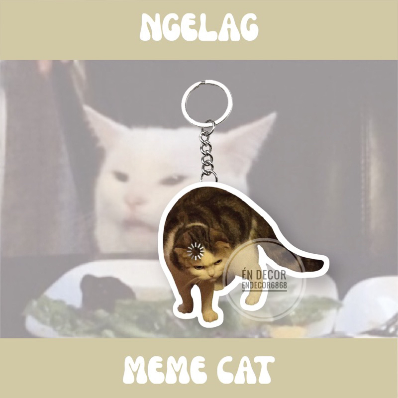 Móc khoá mèo, meme cat , móc khoá bựa, móc khoá dễ thương