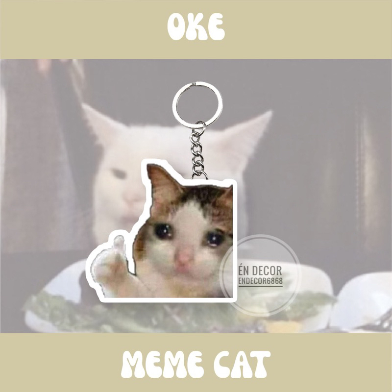 Móc khoá mèo, meme cat , móc khoá bựa, móc khoá dễ thương