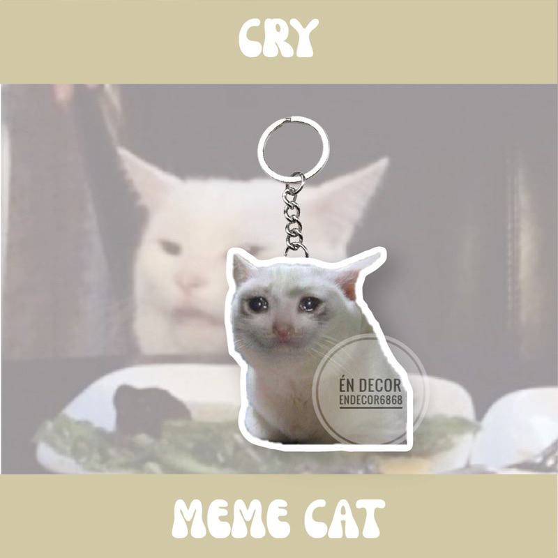 Móc khoá mèo, meme cat , móc khoá bựa, móc khoá dễ thương