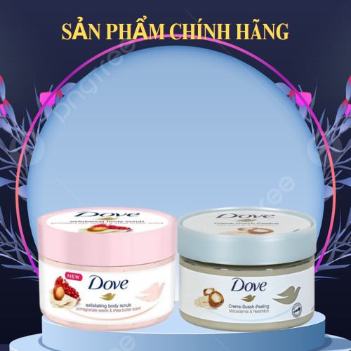 Kem Tẩy Tế Bào Chết Body Dove Chăm Da Sáng Mịn, Giữ Ẩm, Dưỡng Trắng 225ML Bản Đức - NEDEVI MALL x78 CT96 TRC Beauty
