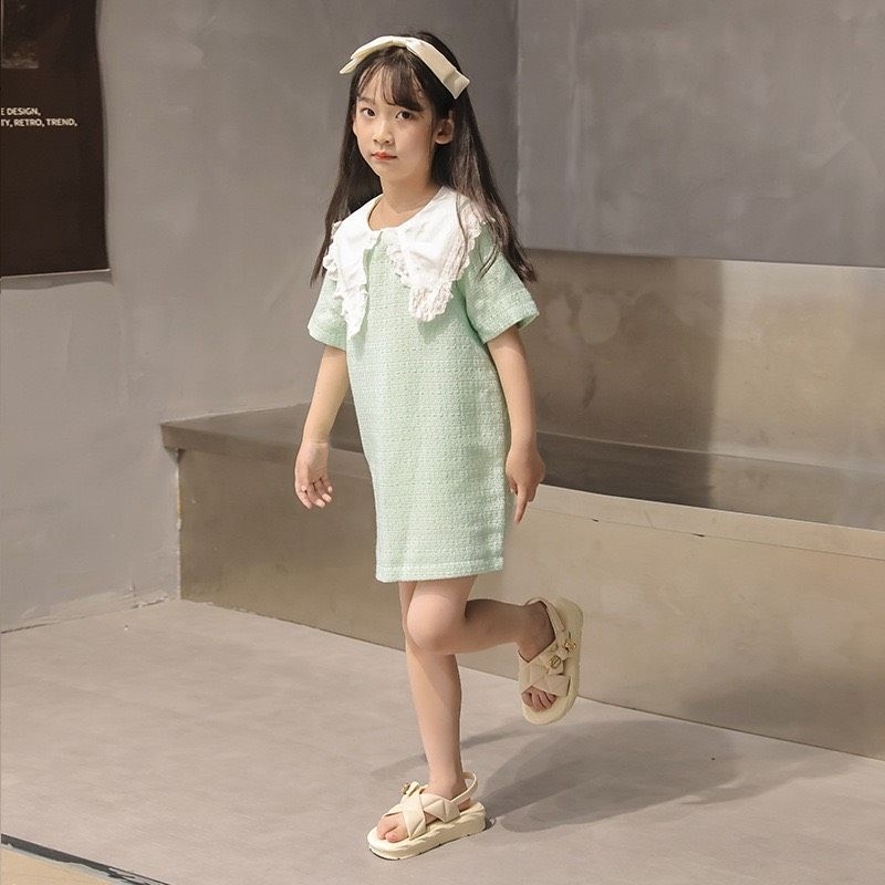 Giày quai chéo dán hình nơ gấu siêu dễ thương cho bé