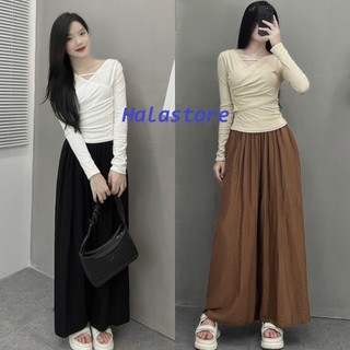 Áo thun nữ dài tay vạt chéo cổ tim Bigsize, áo thun nữ xếp ly dài tay 223T