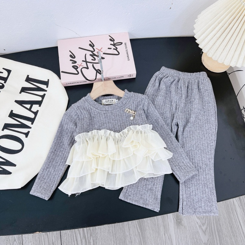 Set Bộ len tăm cao cấp cho bé gái
