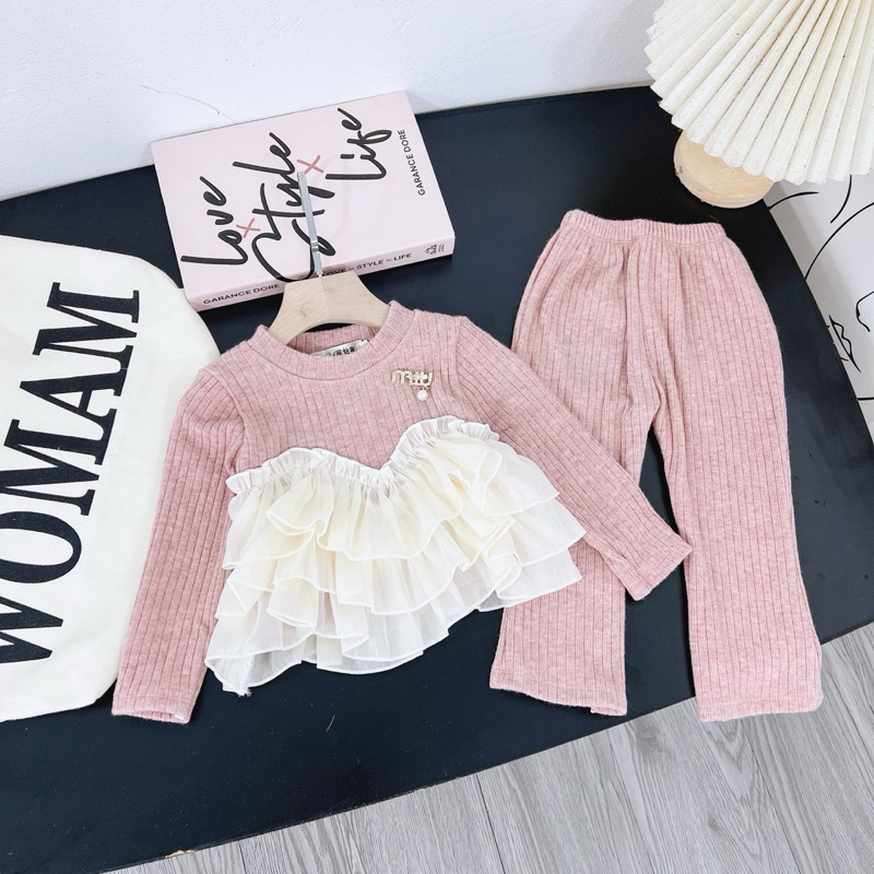Set Bộ len tăm cao cấp cho bé gái