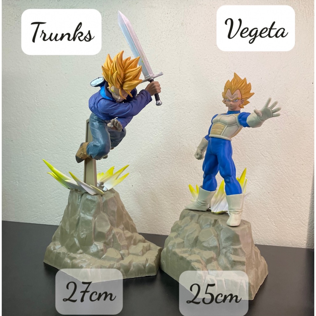 MÔ HÌNH NHÂN VẬT TRUNKS VS VEGETA TRONG ANIME DRAGON BALL, KÈM ĐẾ HIỆU ỨNG,SƯU TẦM TRANG TRÍ DECOR, BỘ QUÀ TẶNG