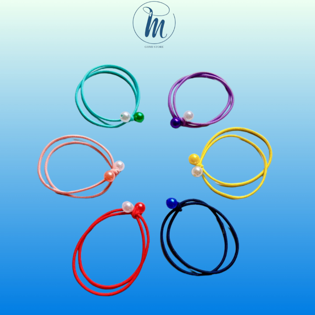 Chun cột tóc nữ hạt trai phối màu xinh xắn - Gilomi shop