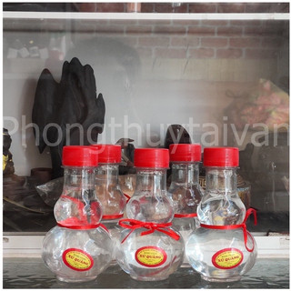 Chai rượu cúng kèm rượu loại lớn 200ml - rượu cúng hồ lô bầu tiện lợi - dùng thờ cúng, tẩy uế hàng cúng không được uống