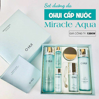 Bộ dưỡng dành cho da dầu ohui miracle aqua 6pcs