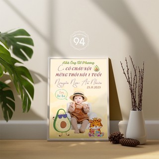 Bảng thôi nôi dành trang trí sinh nhật, trang trí thôi nôi