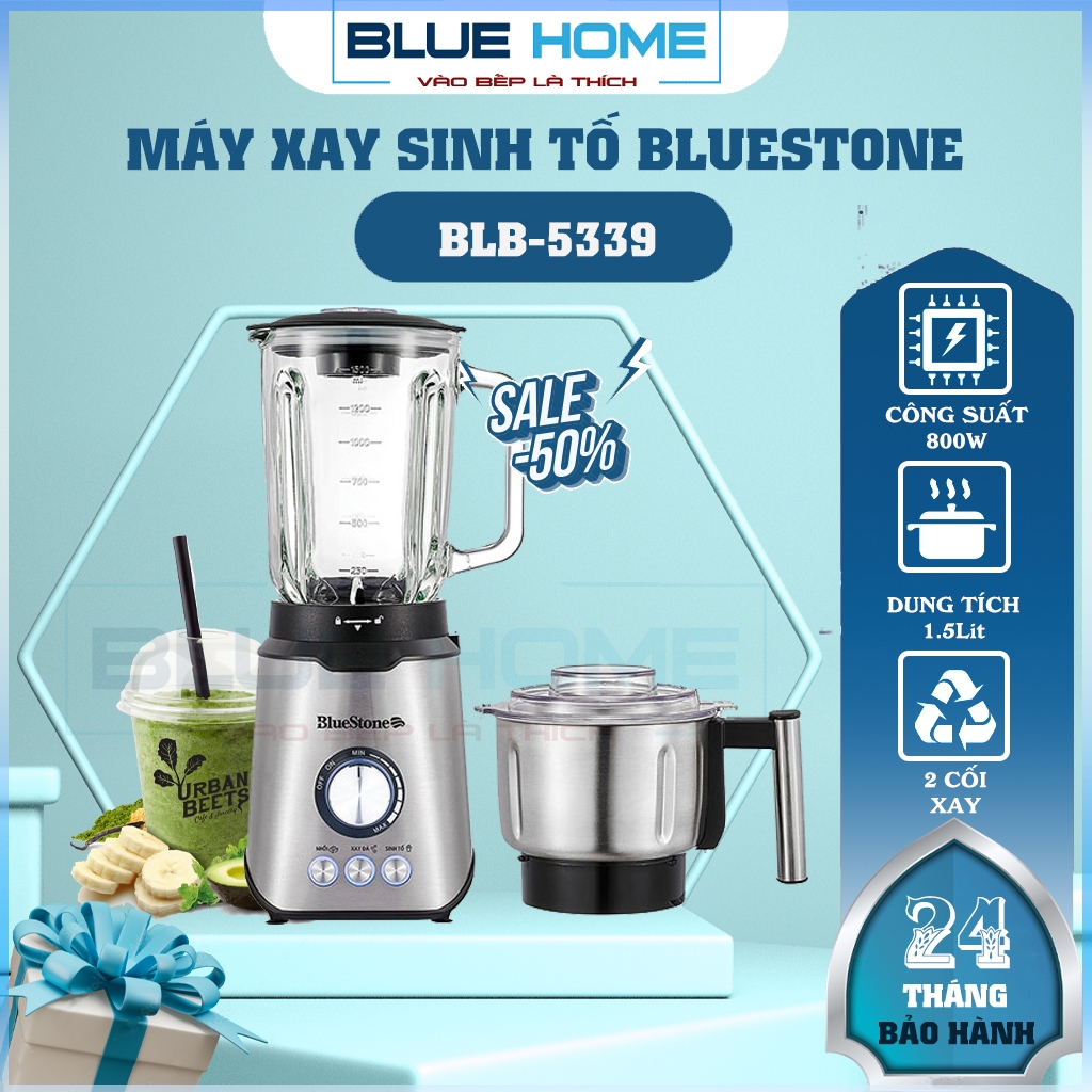 Máy Xay Sinh Tố BlueStone BLB-5339, 800w - 1.5Lit, Hàng Chính Hãng