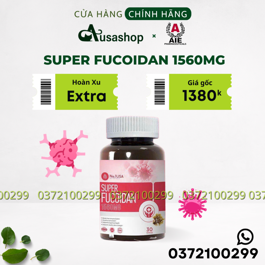 Super Fucoidan 1560mg Nhập Khẩu Mỹ Chính Hãng