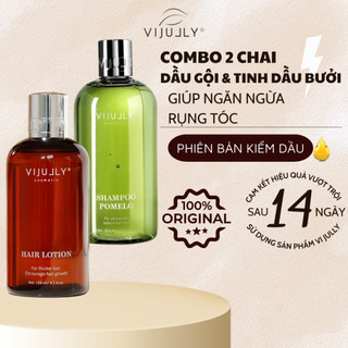 Cặp Dầu Gội Pomelo Giảm Rụng, Tinh Dầu Bưởi Vi Jully Mọc Tóc, Xit bưởi dưỡng tóc
