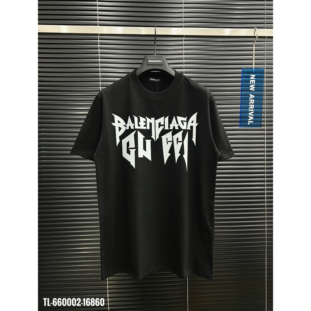 🔥Hot🔥Áo thun Gucci ft Balenciaga in chữ thiết kế hot trend Nam nữ New 2024