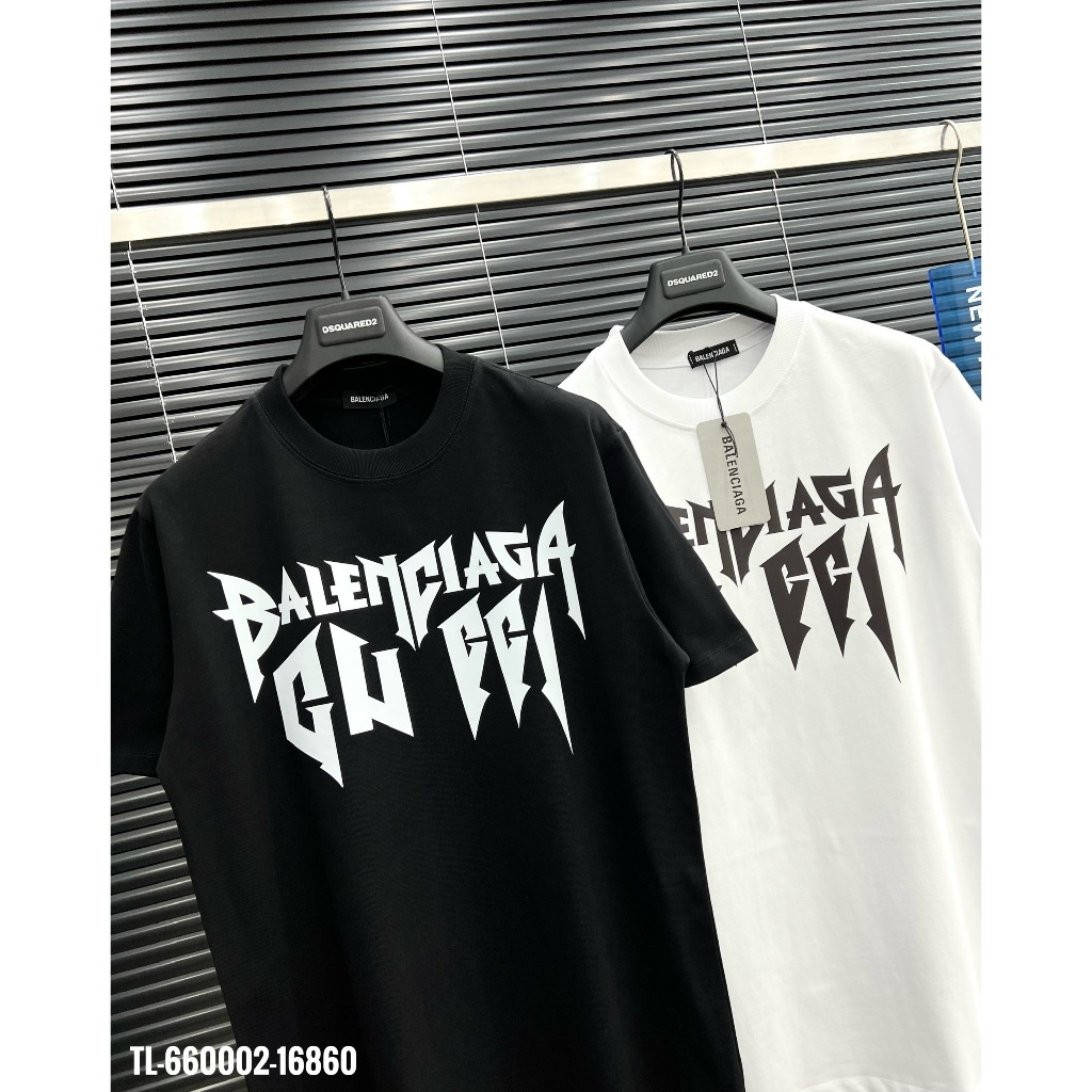 🔥Hot🔥Áo thun Gucci ft Balenciaga in chữ thiết kế hot trend Nam nữ New 2024