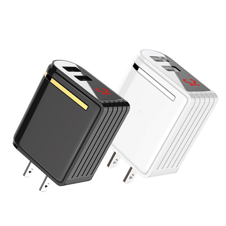 Hoco Chính Hãng Củ Sạc Nhanh Siêu Bền Hoco C39 2.4A hiển thị LCD cốc chuôi dẹt tương thích tốt cho mọi thiết bị hiện nay