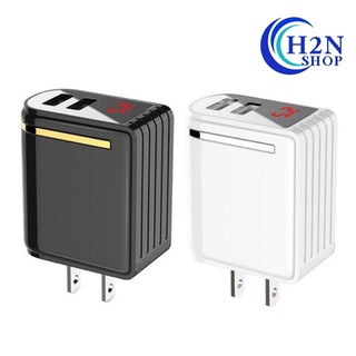 CỐC SẠC NHANH 2 CỔNG USB HOCO C39 màn hình LCD hiển thị điện áp CỦ SẠC 5V-2.4A 12W cho mọi thiết bị điện thoại, tablet